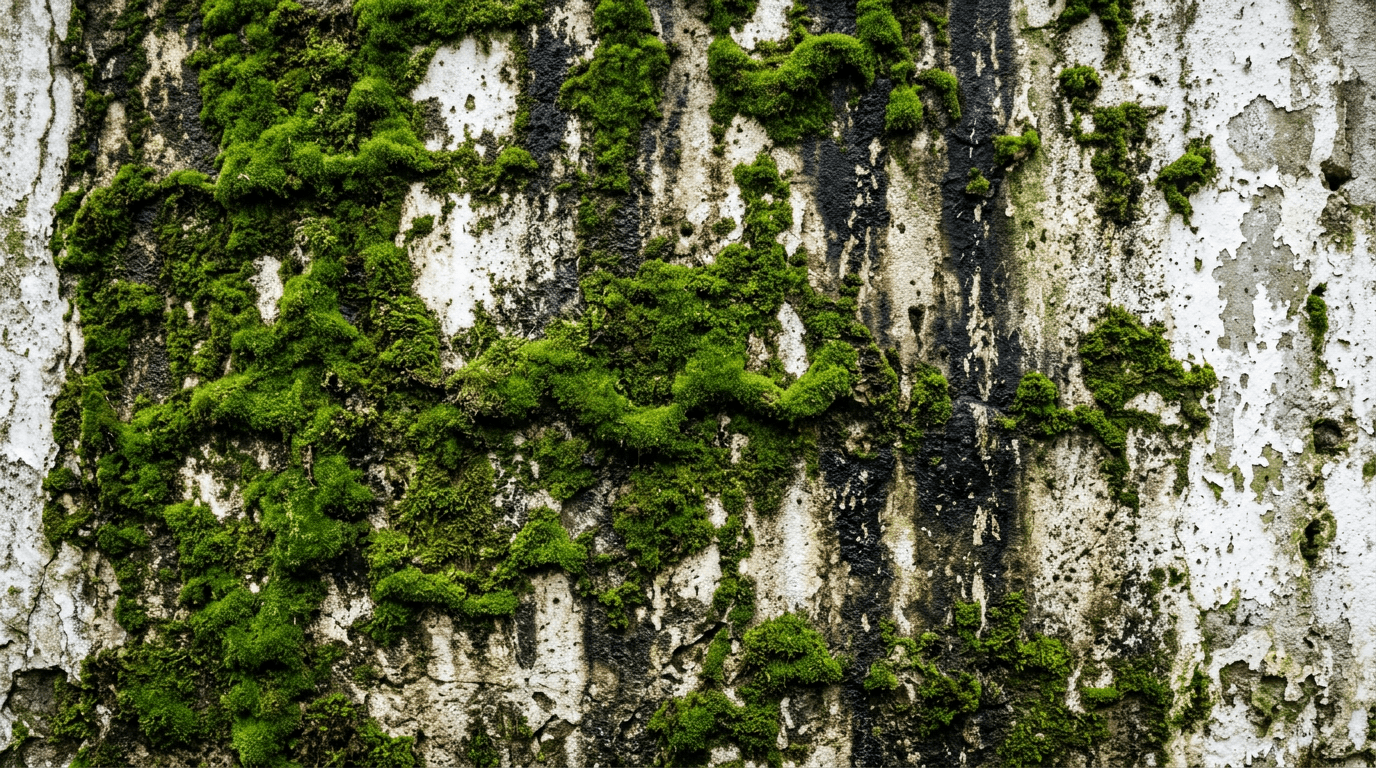 Moss-covered wall